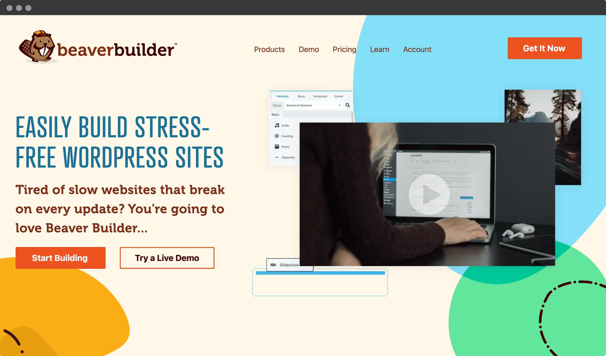 Screenshot of Beaverbuilder website - Page Builder for WordPress